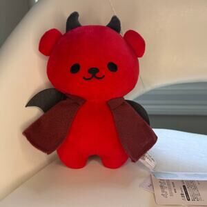 Fukuya Bear Devil Plush 7" Red Horned Winged Beardevil